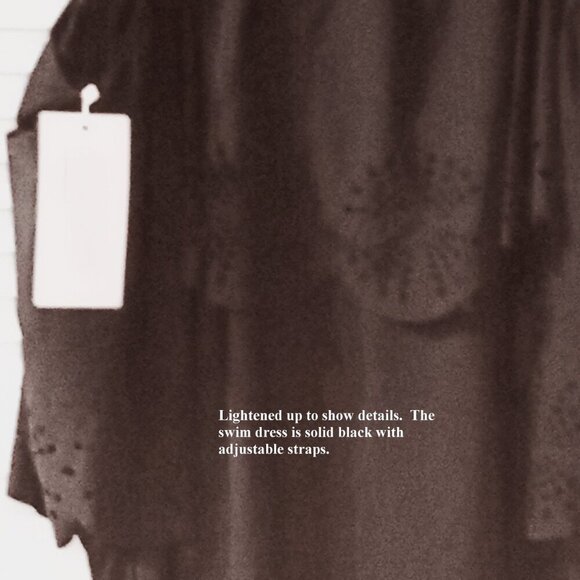 NWT Plus Size 30 Black One Piece Swim Dress - Picture 4 of 4